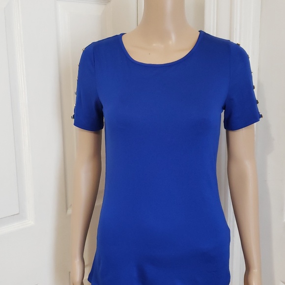 NEW! Spense| Short Button Sleeve Top - S - Picture 3 of 9